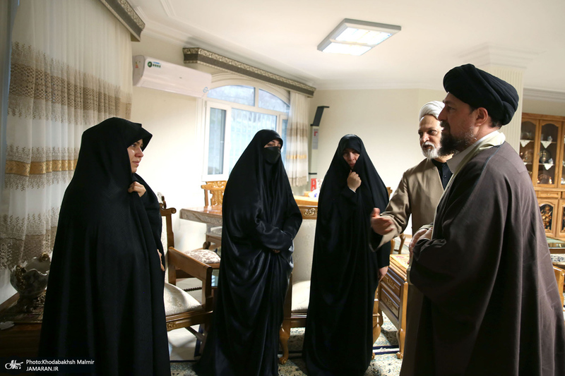 حضور سید حسن خمینی در منزل مرحوم آیت الله ری شهری (ره)