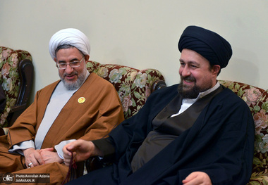 دیدار مهمانان سی و سومین کنفرانس وحدت اسلامی با سید حسن خمینی