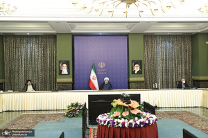 آخرین حضور لاریجانی به عنوان رئیس مجلس در شورای عالی هماهنگی اقتصادی