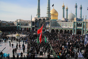 عزاداری شهادت حضرت علی ابن موسی الرضا(ع) در حرم مطهر حضرت معصومه(س)