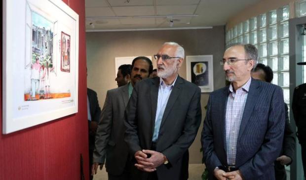 نمایشگاه کاریکاتور جامعه ایمن در مشهد گشایش یافت