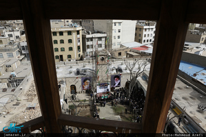 مراسم تشییع و خاکسپاری پیکر مطهر شهید گمنام در حوزه علمیه معیر 