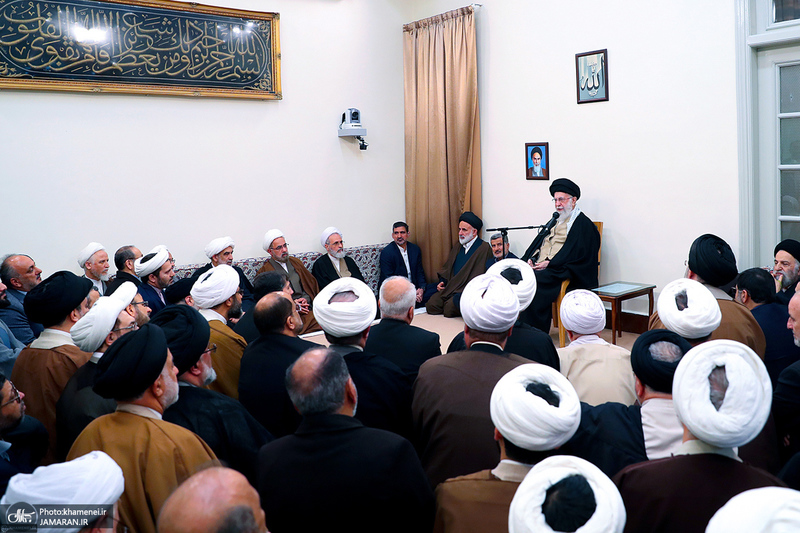 دیدار دست‌اندرکاران برگزاری همایش بین‌المللی تفسیر تسنیم با رهبر معظم انقلاب