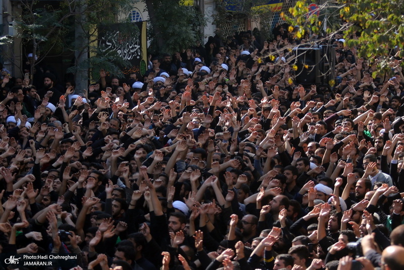 دسته عزاداری شهادت امام عسکری(ع) با حضور آیت العظمی وحید خراسانی