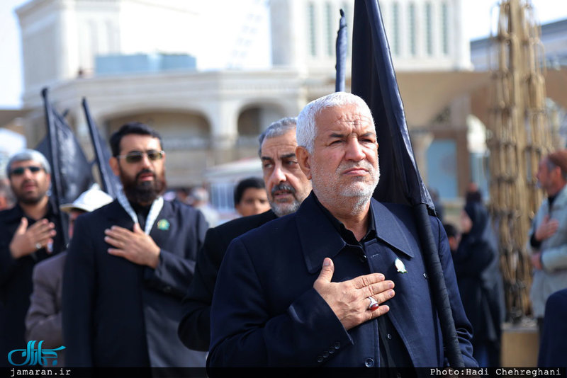 دسته عزاداری خادمان حرم حضرت معصومه ( س) در روز شهادت امام رضا (ع)