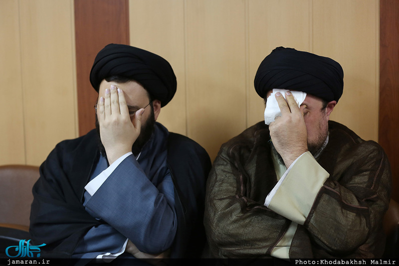 حضور سید حسن خمینی در مراسم ختم والده حجت الاسلام والمسلمین آشتیانی 