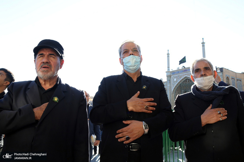 دسته عزاداری خادمان حرم کریمه اهل بیت (ع) در روز شهادت حضرت زهرا (س)‎‎