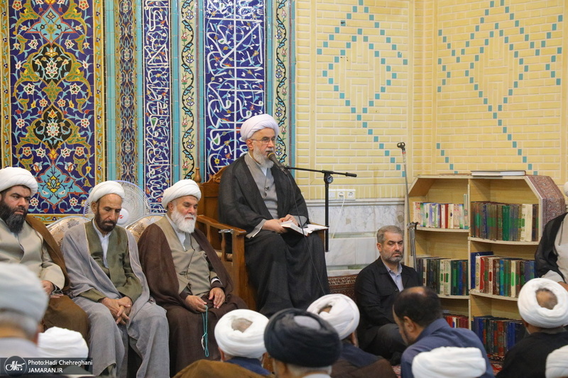 مراسم ترحیم آیت الله العظمی محفوظی (ره) در مسجد رفعت قم