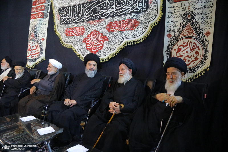 مراسم عزاداری دهه اول ماه صفر در بیت آیت الله شاه آبادی در قم‎