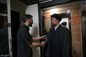 حضور سیدحسن خمینی در منزل شهیدان طهرانچی