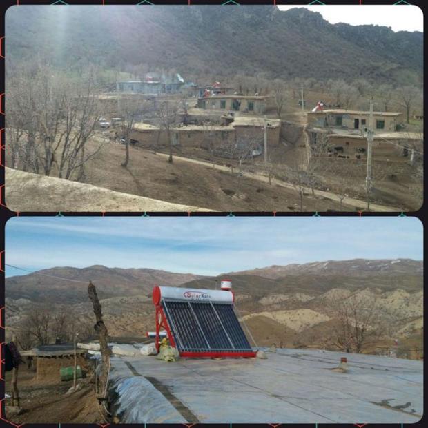 نصب 8 دستگاه آبگرمکن خورشیدی در روستای ورنشاخ دلفان