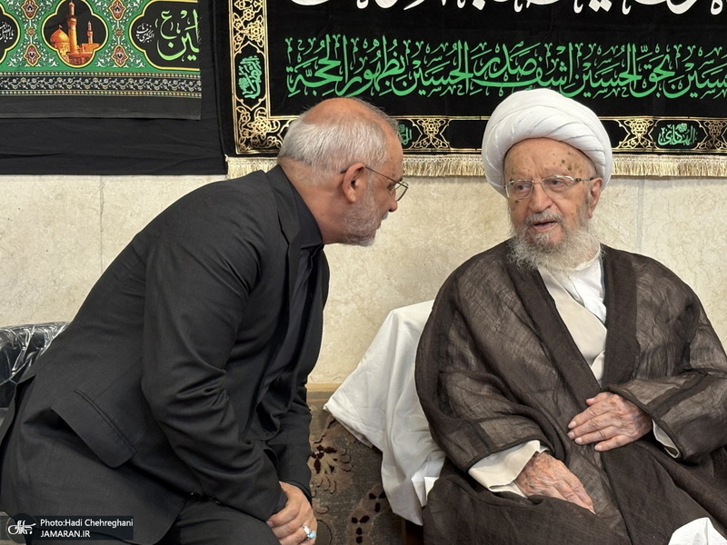 مراسم عزاداری روز تاسوعای حسینی در بیوت مراجع و علماء‎