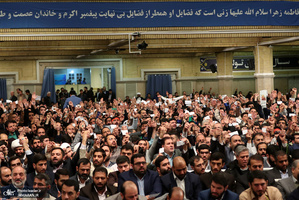 دیدار هزاران نفر از ذاکران و ستایشگران اهل‌بیت(ع) با رهبر معظم انقلاب