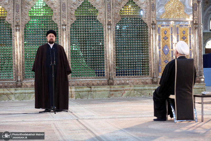 تجدید میثاق رئیس جمهور و اعضای هیأت دولت با آرمان‌های حضرت امام(س)