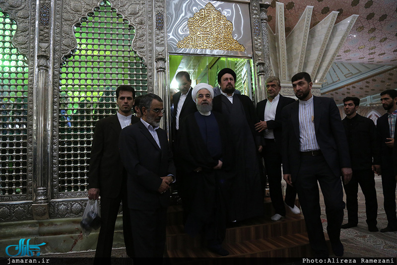 تجدید میثاق رئیس جمهور و هیات دولت با آرمان حضرت امام(س) 