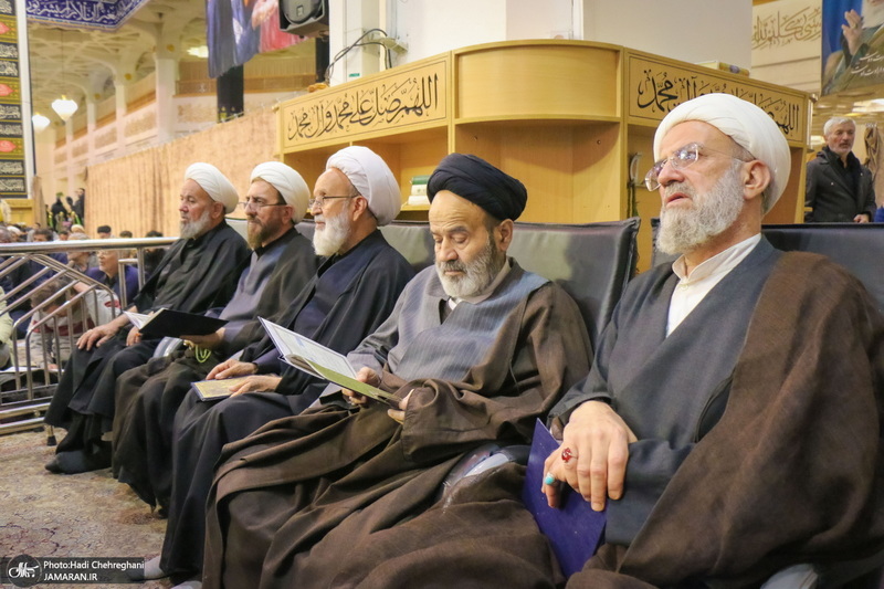 مراسم بزرگداشت شهید علی لاریجانی در حرم حضرت معصومه (س)