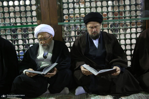 تجدید میثاق رئیس و جمعی از اعضای مجمع تشخیص مصلحت نظام با آرمان‌های امام خمینی (س)-2