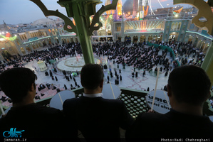 حال و هوای شب میلاد حضرت مهدی(عج) در حرم حضرت معصومه(س)