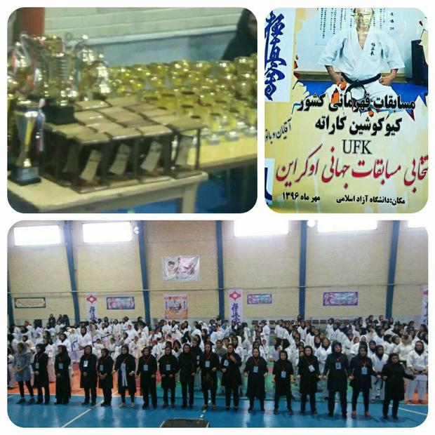 بانوان کاراته کای استان کرمان بر سکوی قهرمانی ایستادند