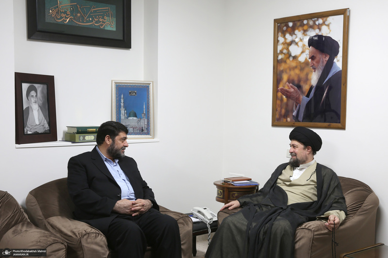 دیداری رئیس امداد و نجات حزب الله لبنان با سید حسن خمینی