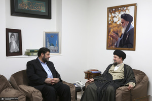 دیداری رئیس امداد و نجات حزب الله لبنان با سید حسن خمینی