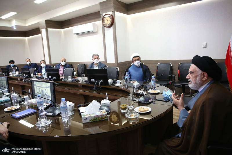 دیدار سرپرست موسسه تنظیم و نشر آثار امام خمینی(س) با مدیر حوزه علمیه خراسان / سید مصباح عاملی