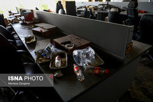 تصاویری از ساختمان شیشه‌ای سازمان صدا و سیما پس از تجاوز وحشیانه رژیم صهیونیستی