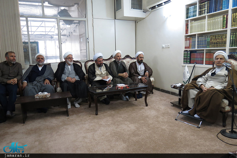 دیدار اعضای موسسه تنظیم و نشر آثار امام خمینی(س) نمایندگی قم با جمعی از مراجع و علما