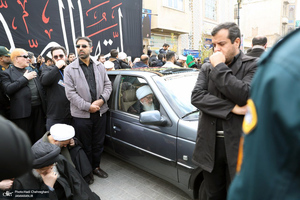 دسته عزاداری روز شهادت حضرت زهرا (س) با حضور آیت الله العظمی وحید خراسانی