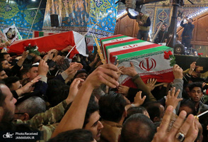 تشییع باشکوه شهیدان سردار قاسم سلیمانی و ابومهدی المهندس در کربلا و نجف