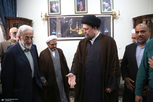 دیدار مدیر و معاونین روزنامه اطلاعات با سید حسن خمینی