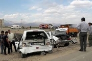 13 مصدوم و فوتی در تصادف زنجیره ای اتوبان ساوه تهران