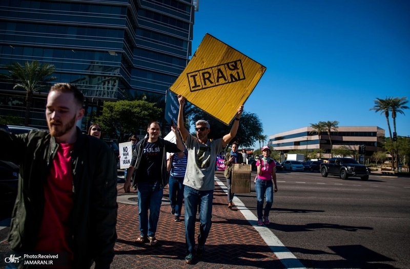 تظاهرات در محکومیت ترور حاج قاسم سلیمانی در شهرهای مختلف آمریکا