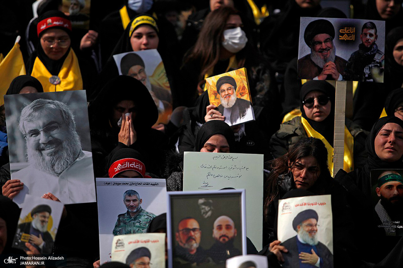 تصاویر اختصاصی جماران از مراسم تشییع شهیدان سید حسن نصرالله و سید هاشم صفی الدین -1