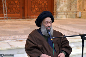 حضور آیت الله موسوی جزایری در حرم امام خمینی (س)