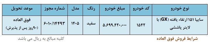 فروش فوری وانت سایپا ویژه دهه فجر (بهمن 1404)