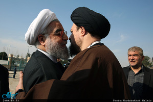ادای احترام حسن روحانی به امام خمینی و رییس فقید مجمع تشخیص مصلحت نظام