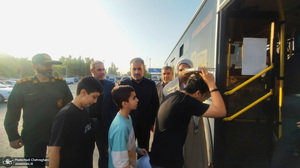 بدرقه کاروان های زائران اعزامی قم به مرقد امام خمینی