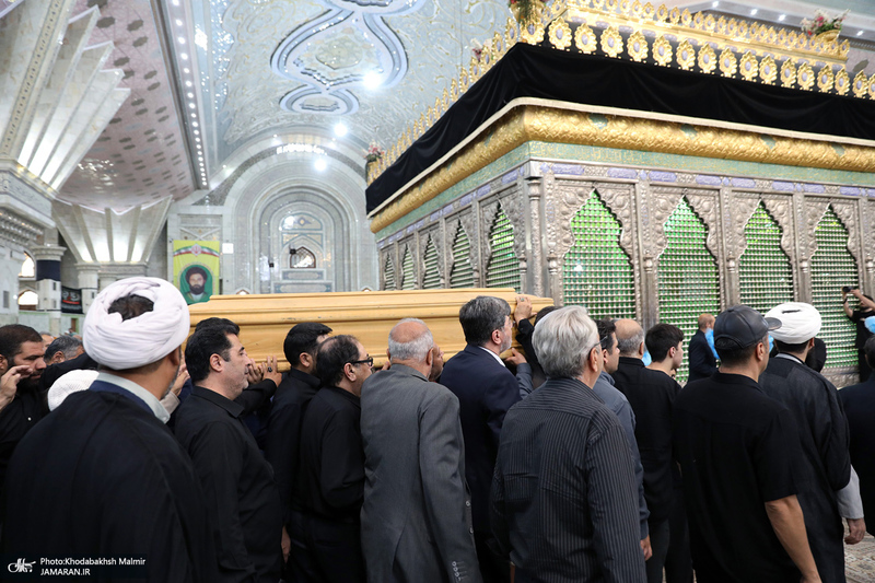 مراسم تشییع و تدفین همسر آیت الله موسوی بجنوردی (ره) در حرم امام خمینی (س)-2