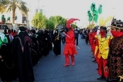 مراسم نمادین کاروان اسرای کربلا در جیرفت برگزار شد