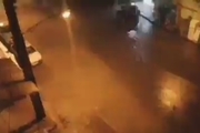 بارش شدید باران و آبگرفتگی معابر در سوادکوه
