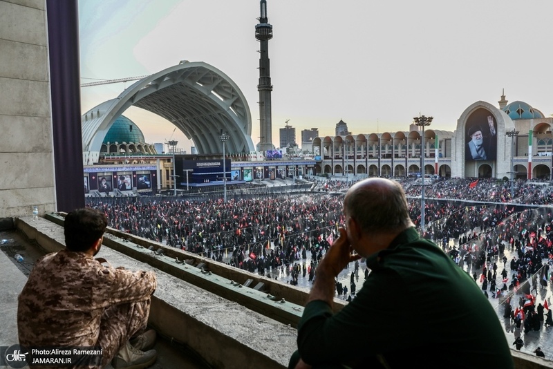 مراسم وداع با پیکر رهبر شهید