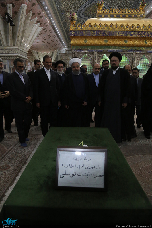 تجدید میثاق رئیس جمهور و هیات دولت با آرمان حضرت امام(س) 