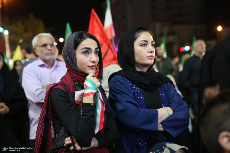نود و‌ دومین اجتماع پر شور مردم در میدان انقلاب