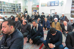 مراسم عزاداری شهادت حضرت فاطمه زهرا (س) در دفتر آیت الله العظمی صانعی (ره)