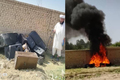 طالبان ابزارهای موسیقی را در سرپل آتش زدند + عکس