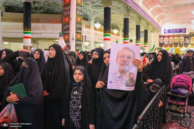 مراسم بزرگداشت شهید علی لاریجانی در حرم حضرت معصومه (س)