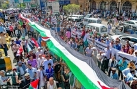 تظاهرات در تعز یمن برای حمایت از فلسطین (8)