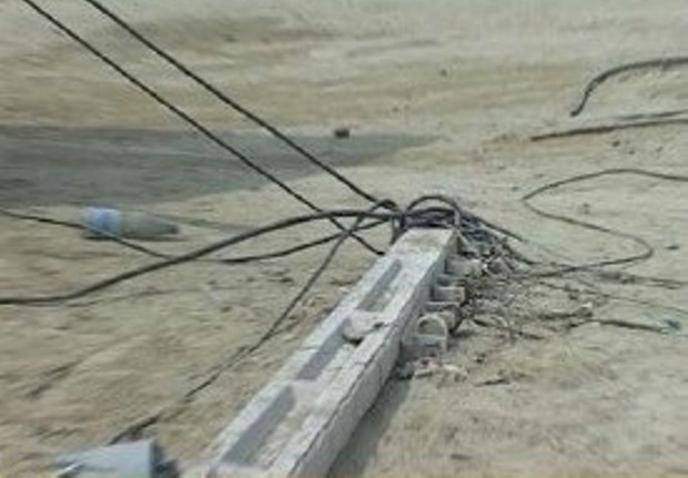 برق بخش هایی از منطقه پادادشهر اهواز قطع شد