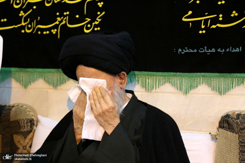 عزاداری در بیوت مراجع عظام تقلید و علما در سالروز شهادت حضرت فاطمه(س)